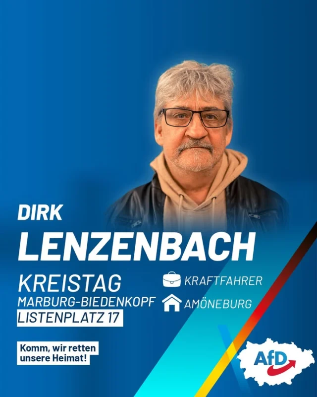 Vorstellung von Dirk Lenzenbach – Unser Kandidat auf dem Listenplatz 17 für den Kreistag Marburg-Biedenkopf