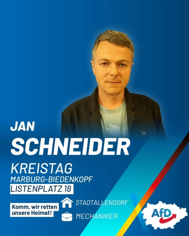 Vorstellung von Jan Schneider – Unser Kandidat auf dem Listenplatz 18 für den Kreistag Marburg-Biedenkopf